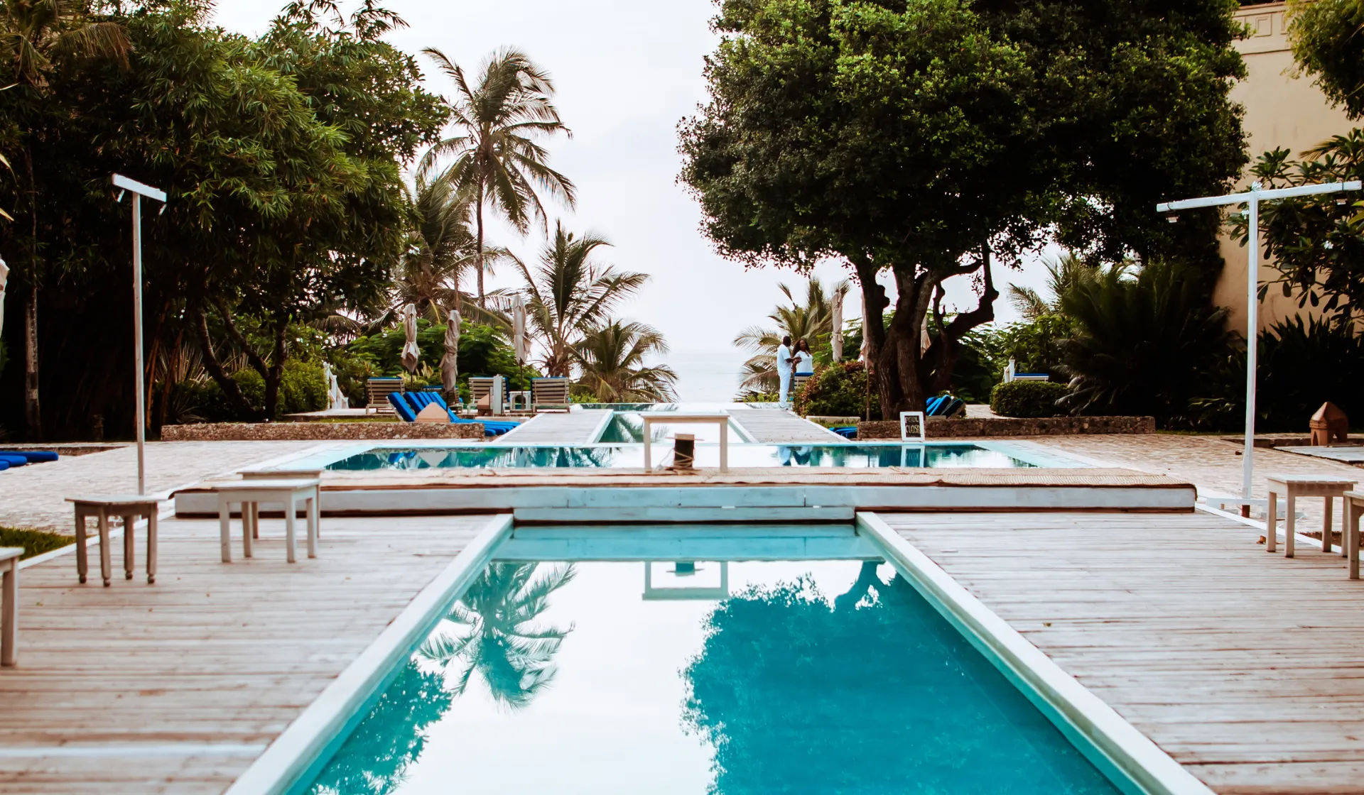 Aerial view of a residential neighbourhood in Orange County California showing backyard pools, illustrating the high concentration of pool owners in OC that pool businesses need effective local digital marketing to reach